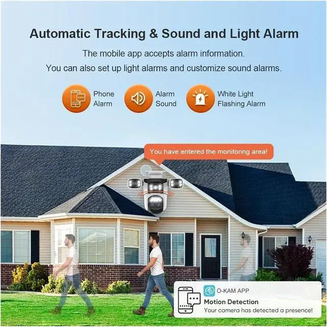 Alt view image 5 of 6 - 20MP 10X Zoom Four Screens WiFi IP Camera Wireless Outdoor 10K Four Lens PTZ Human Auto Tracking Surveillance Cameras