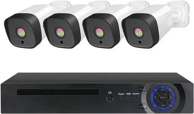Main image of Gadpiparty 8CH NVR HD Security Camera System, 5MP 1080P CCTV Surveillance Kit, Weatherproof Bullet Cameras, Night Vision, Motion Detection, 2-Way Audio (Size : Standard Kit)
