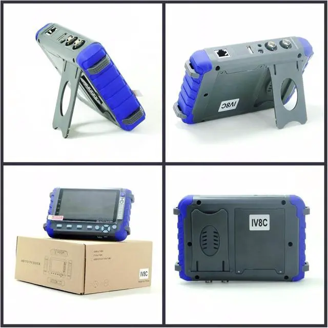 Alt view image 6 of 6 - CCTV Tester, IV8C CCTV Camera Monitor Professional Testing Tool 5 Inch Display 8MP AHD TVI CVI CVBS Tester PTZ
