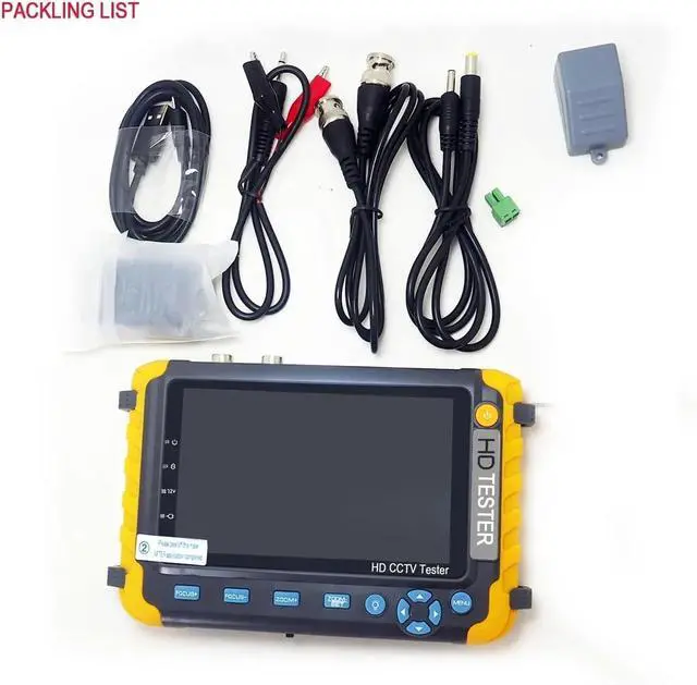 Alt view image 4 of 6 - CCTV Tester, IV8W CCTV Tester Monitor for 8MP AHD TVI CVI CVBS Camera Testing RS485 PTZ Control VGA Input UTP Cable(IV8W with VGA)