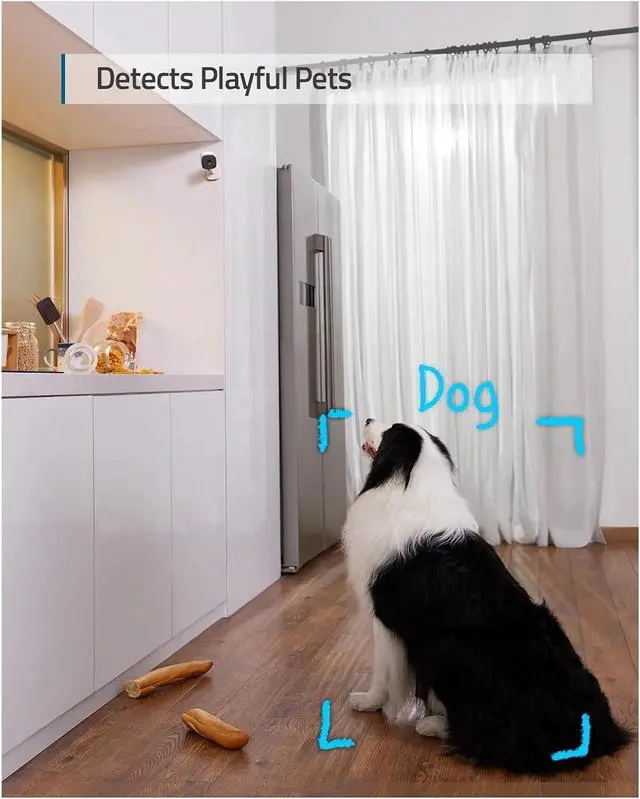 Alt view image 3 of 6 - Security Solo IndoorCam C24 IP Camera WiFi 2K 2-Way Audio Camera Wi-Fi Human Pet AI Works Voice Assistants Night Vision Cam