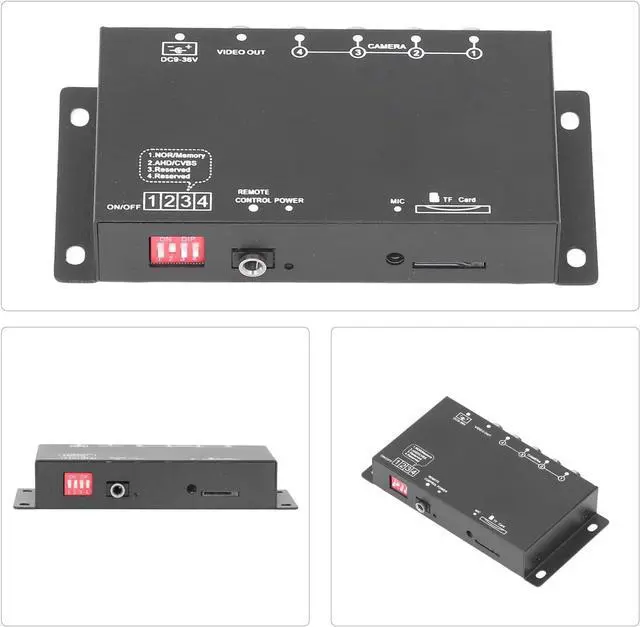 Alt view image 2 of 7 - Aramox Mobile Digital Video Recorder ABS and Metal 4 Channel Mini MDVR 1080P H264 Recording DC 12V 24V for School Buses Tank Trucks Engineering Vehicles