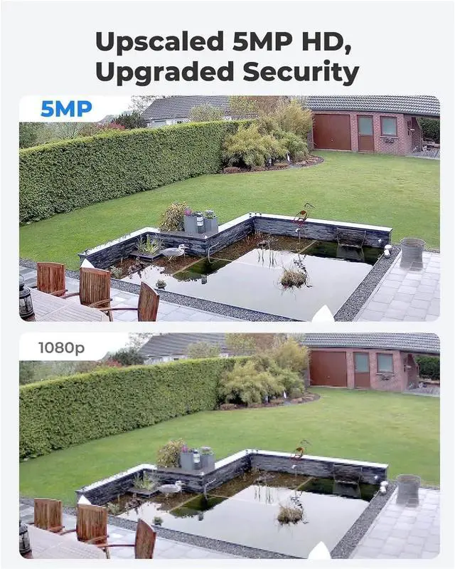 Alt view image 2 of 5 - Smart Security Camera 5MP PoE Outdoor Night Vision IP Cam Person/Vehicle Detection Home Surveillance Camera