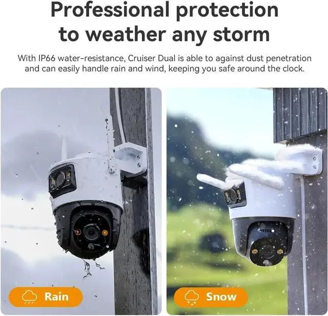 Alt view image 4 of 4 - Cruiser Dual 8MP Dual Lens Outdoor PT Camera Home Security IP Camera AI Human & Vehicle Detection Surveillance Camera