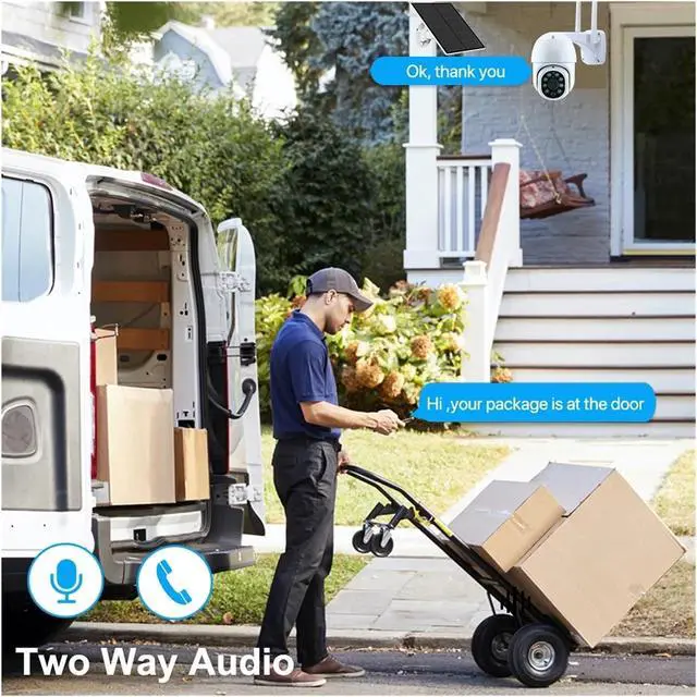 Alt view image 5 of 6 - Smart 3MP Patrol Human Body Filtering 5W Solar 10000mAh Battery Wireless PTZ Outdoor WiFi PIR CCTV Auto Tracking Camera