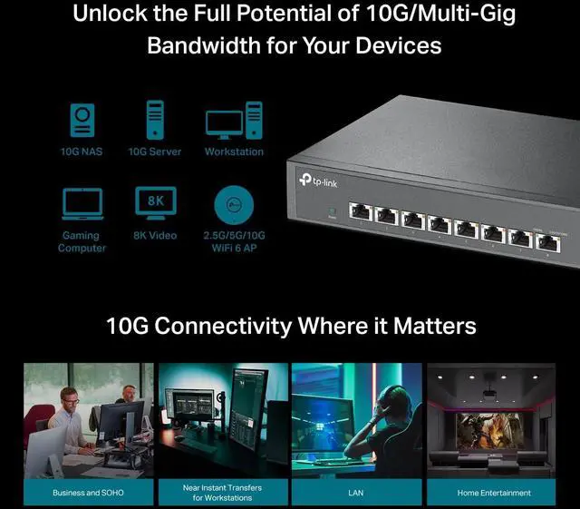 Alt view image 3 of 6 - TP-Link TL-SX1008