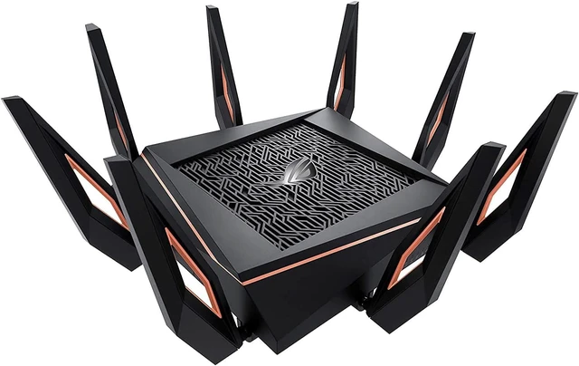 Main image of ASUS ROG Rapture WiFi 6 Gaming Router (GT-AX11000) - Tri-Band 10 Gigabit Wireless Router, 1.8GHz Quad-Core CPU, WTFast, 2.5G Port, AiMesh Compatible, Included Lifetime Internet Security, Aura RGB
