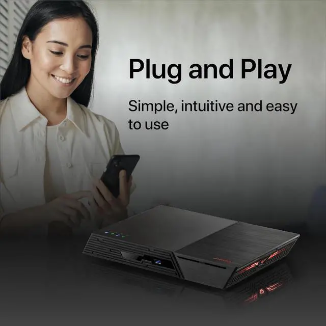 Alt view image 3 of 7 - Asustor Flashstor 6 FS6706T - 6 Bay All-SSD NAS Storage, Quad Core 2.0GHz, Six M.2 SSD, Dual 2.5GbE, 4GB RAM DDR4, Network Attached Storage (Diskless)