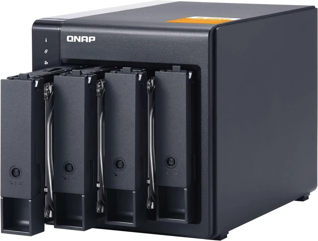 Alt view image 3 of 7 - QNAP TL-D400S 4 Bay SATA 6Gbps JBOD Storage Enclosure. PCIe SATA Expansion Card (QXP-400eS-A1164) Included