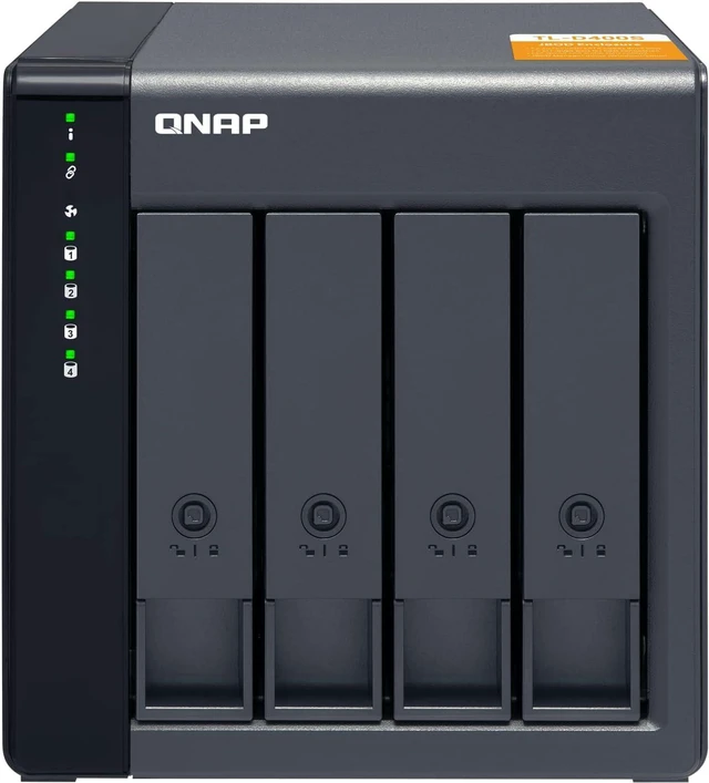 Alt view image 4 of 7 - QNAP TL-D400S 4 Bay SATA 6Gbps JBOD Storage Enclosure. PCIe SATA Expansion Card (QXP-400eS-A1164) Included