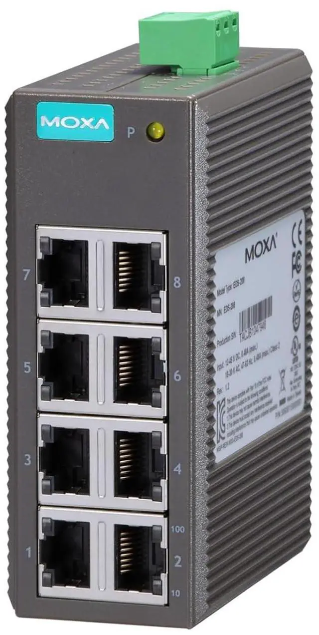 Alt view image 2 of 7 - MOXA EDS-208 8-Portentry-Level Unmanaged Ethernet Switches | EDS-208Series