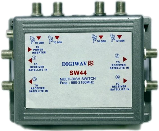 Main image of Homevision Technology Satellite Switch Digiwave 4 in 4 Out Satellite Switch, Gray (DGSSW44GRAY)