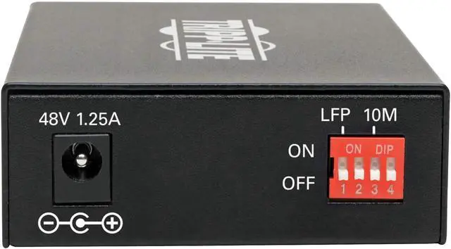 Alt view image 2 of 5 - Tripp Lite Network Copper RJ45 Ethernet to Fiber LC Duplex Multimode Extender Converter, 850nm Wavelength, Power Over Ethernet+, Gigabit, Extend 1800 Feet / 550M, 2-Year Warranty (N785-P01-LC-MM1)