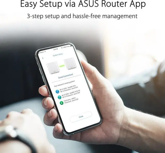 Alt view image 6 of 7 - ASUS ZenWiFi XT9 AX7800 Tri-Band WiFi6 Mesh WiFiSystem (1Pack), 802.11ax, up to 2850 sq ft & 4+ Rooms, AiMesh, Lifetime Free Internet Security, Parental Controls, 2.5G WAN Port, UNII 4, White