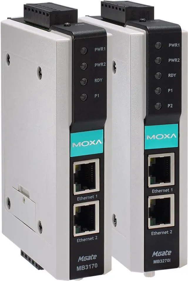 Main image of MOXA MGate MB3270 2-Port Advanced Modbus Gateway, 0 to 60°C Operating Temperature