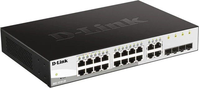 Main image of D-Link Systems 20-Port Gigabit Web Smart Switch Including 4 Gigabit SFP Ports (DGS-1210-20)