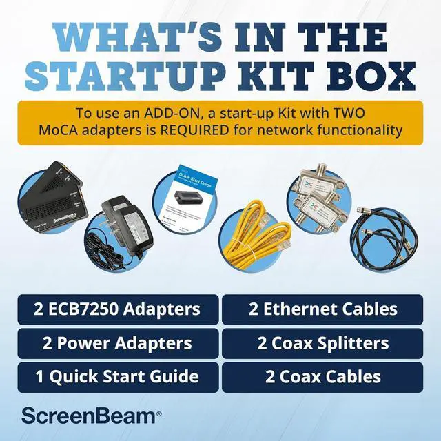 Alt view image 2 of 7 - Bonded MoCA 2.5 Network Adapter for Highest Speed Internet Ethernet Over Coax - Starter Kit (Model: ECB7250K02)
