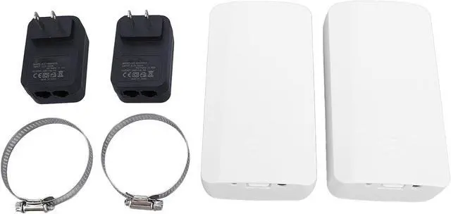 Alt view image 6 of 7 - 300Mbps Dual Band Bridge, 2.4G 300Mbps + 5.8G 900Mbps, 16+9dBi Antenna, 500m Distance, Outdoor CPE with Gigabit RJ45 Port,2Pcs, for Elevator Surveillance (US Plug