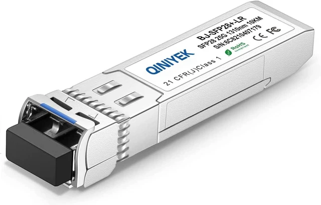 Main image of 25GBASE-LR SFP28 SingleMode Transceiver,25G SFP28 Optical Transceiver Module,Compatible with Dell AA094688(SMF,1310nm,10km,DDM)