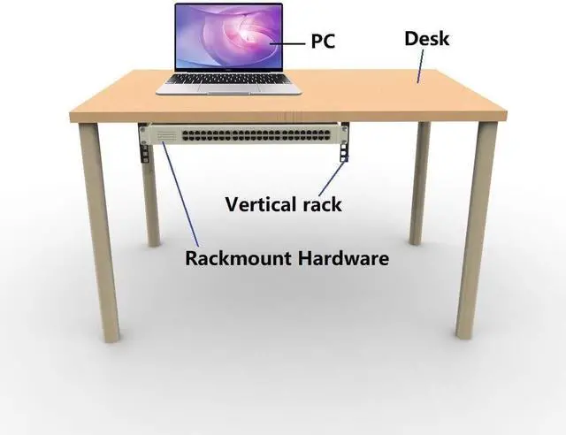 Alt view image 3 of 3 - 2 Pack of 1U Folding 19 Inches Cold Rolled Steel Wall Mountable Simple Vertical Rack and Networking Euipment Rack Including Hardware for Assembly (2)