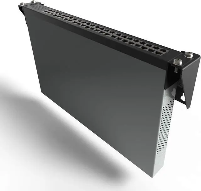 Alt view image 2 of 3 - 2 Pack of 1U Folding 19 Inches Cold Rolled Steel Wall Mountable Simple Vertical Rack and Networking Euipment Rack Including Hardware for Assembly (2)