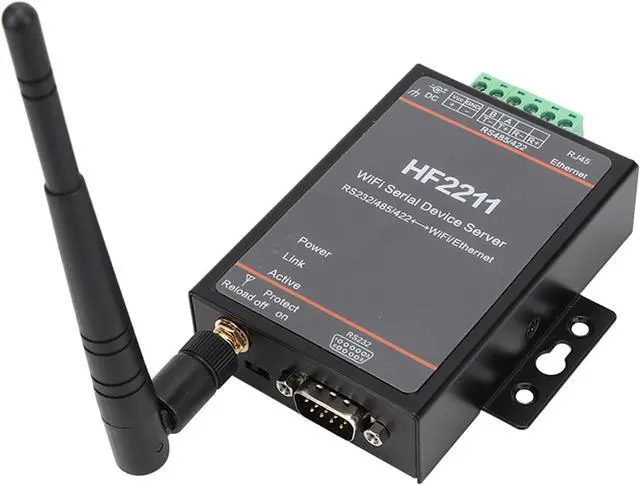 Alt view image 7 of 7 - HF2211 Serial Server RS232/485/422 to & Ethernet Converter, High Speed Network Communication with Data Transmission Support and Upgrade, DTU Networking 5-36VDC