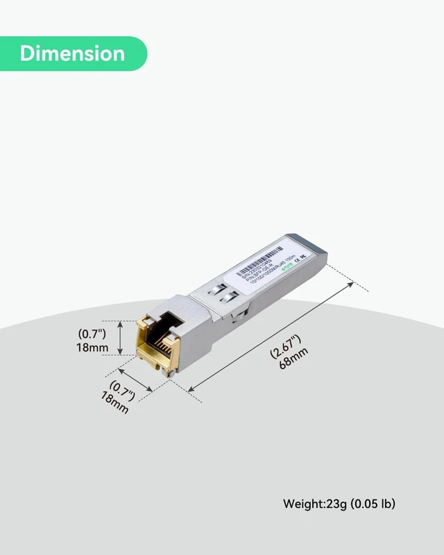 Alt view image 5 of 6 - LINOVISION 1.25G SFP to RJ45 Copper Gigabit Ethernet Transceiver