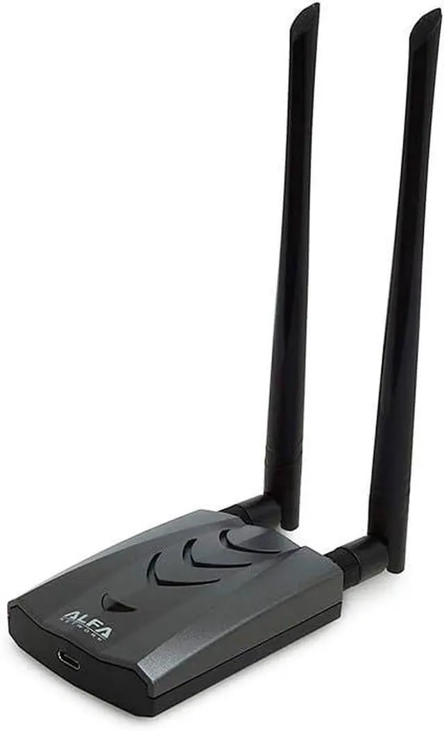 Alt view image 3 of 7 - Alfa AWUS036ACH Long-Range AC1200 Dual-Band USB WiFi Adapter, RTL8812AU Chipset Monitor Mode, Packet Injection, Aircrack-ng Compatible with Kali Linux, Windows, macOS