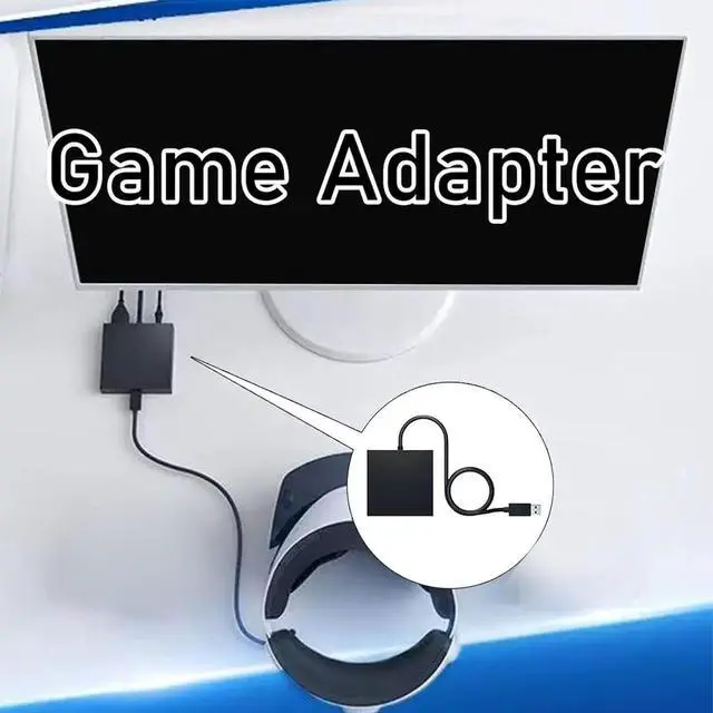 Alt view image 5 of 7 - PS VR2 PC Adapter, PC Game Adapter Compatible with PS VR2, Computer Gaming Adapter, PS VR2 Accessories Kit (US Plug)