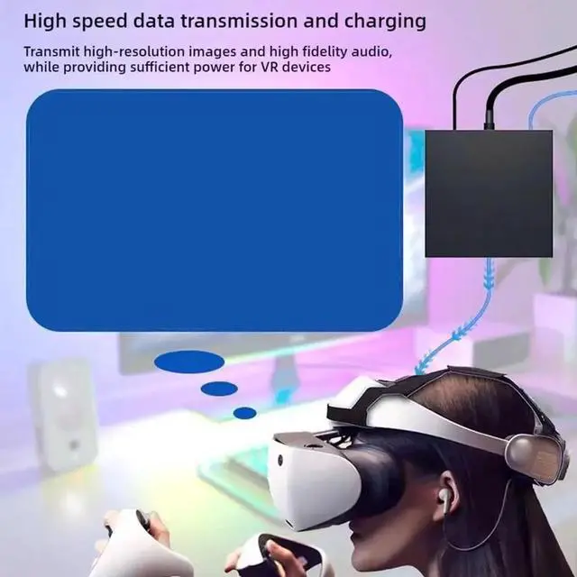 Alt view image 4 of 7 - PS VR2 PC Adapter, PC Game Adapter Compatible with PS VR2, Computer Gaming Adapter, PS VR2 Accessories Kit (US Plug)