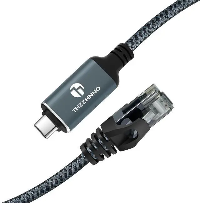 Alt view image 6 of 7 - USB C to Ethernet Cable 6.6FT, Type C to RJ45 Gigabit LAN Network Cord,Directly Connected,Thunderbolt 3/4 Compatible for MacBook Pro/Air, iPad Pro, iPhone 15 Series,Galaxy S24, Windows
