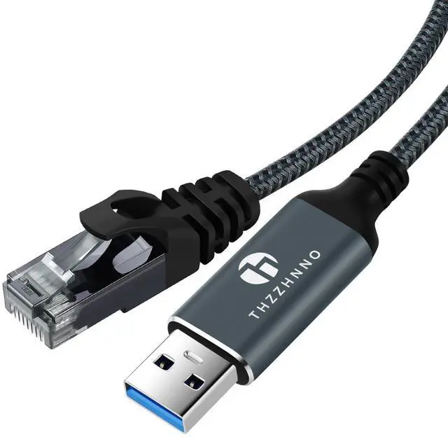 Alt view image 6 of 7 - USB to Ethernet Cable 6.6FT USB 3.0 A to RJ45 Male Cable Directly Connected Gigabit LAN Network Compatible with Laptop PC MacBook Switch Windows 10/11 macOS Linux