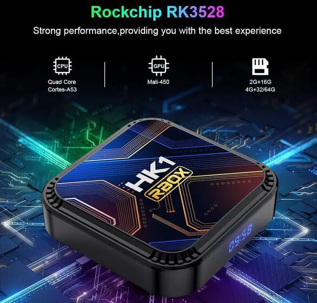 Alt view image 2 of 7 - Android 13.0 HK1 Box K8S RK3528 4GB RAM 64GB ROM 4K Quad Core Dual-WiFi 5G Hz/2.4GHz A53 Processor Support USB3.0/H.265/3D