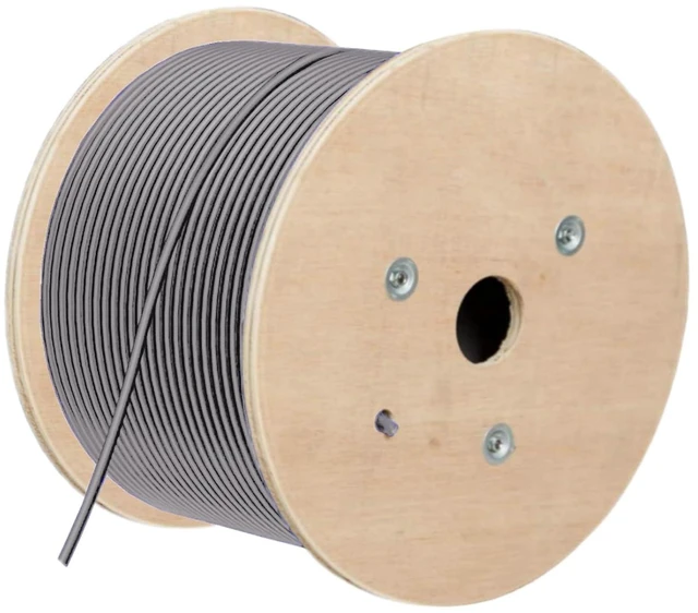 Main image of Cat8 Bulk Ethernet Cable 650FT Round S/FTP Outdoor&Indoor Heavy Duty High Speed Cat8 LAN Network Cable 40Gbps 2000Mhz Grey