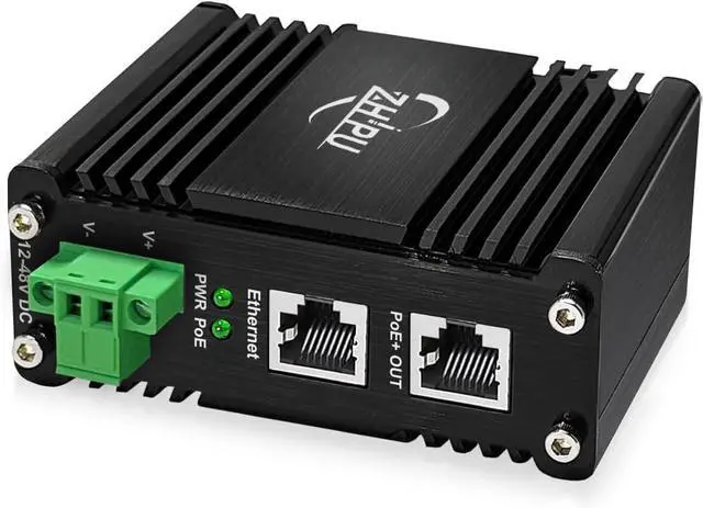 Main image of Industrial Gigabit 30W PoE Injector IEEE802.3af/at 12~48VDC Redundant Power Input DIN-Rail 48V PoE+ Output Injector 10/100/1000Mbps Power Over Ethernet 40 to 80