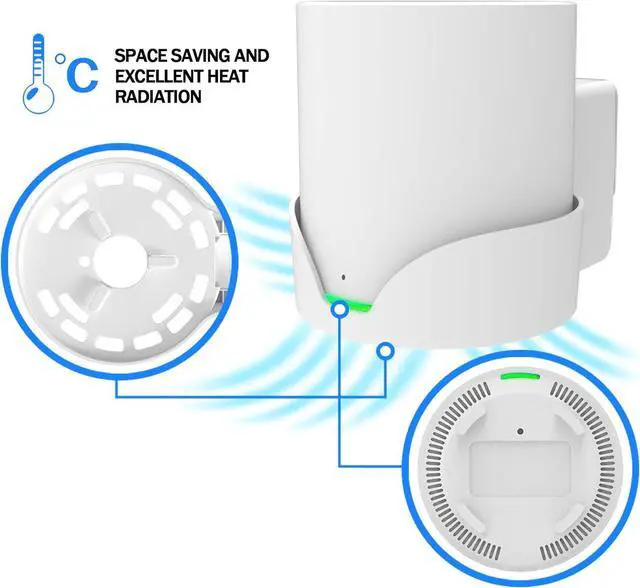 Alt view image 7 of 7 - SONGCHEER-Router Shelf Wall Mount for Tp Link Deco X20 X50 X60 X55 Deco Mesh WiFi 6 WiFi Router Holder Stand Bracket Shelf Cable Organizer with Screw Mounting Kit (2Pack)