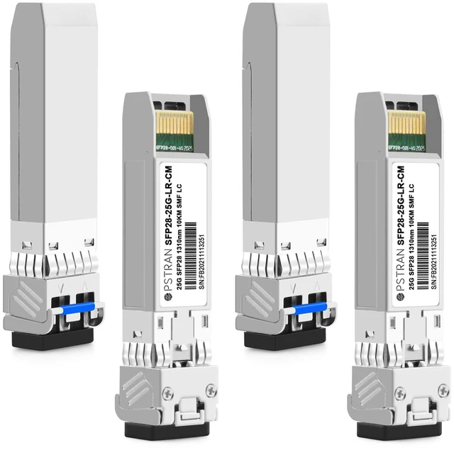 Main image of 25GBASE-LR SFP28 Optical Transceiver Module Compatible with Cisco SFP-25G-LR-S 25G 1310nm 10km DDM Duplex LC SMF 4 Pack