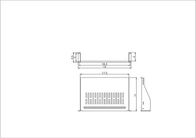 Alt view image 3 of 3 - 19inch 2U Relay Rack Mount Cantilever Network Shelf 14inch Deep 40LBs Capacity