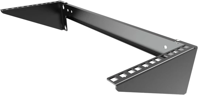 Alt view image 2 of 7 - 4U Folding 19 inches Wall Mount Simple Vertical Rack 2 Pack