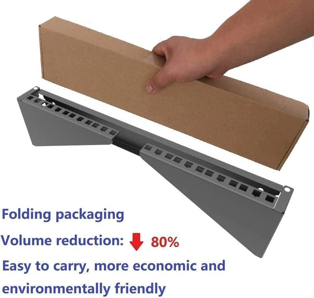 Alt view image 7 of 7 - 4U Folding 19 inches Wall Mount Simple Vertical Rack 2 Pack