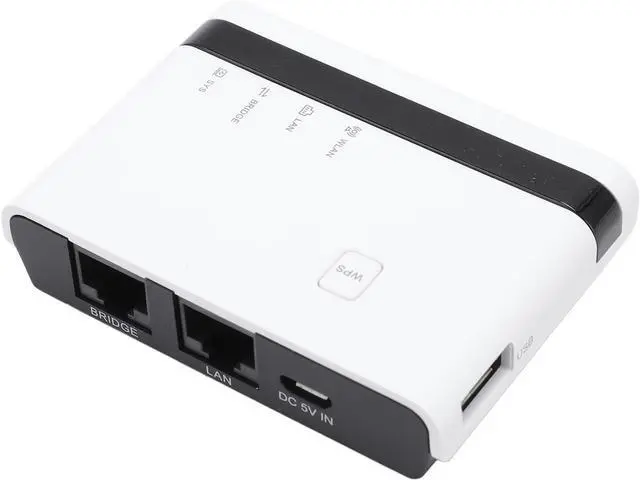 Alt view image 4 of 7 - USB Print Server - Allows to Share up to 4 Printers wirelessly or via Ethernet, 10/100Mbps LAN Bridge Sharing Wired Wireless Standalone Modes Print Server, Plug and Play (US Plug)