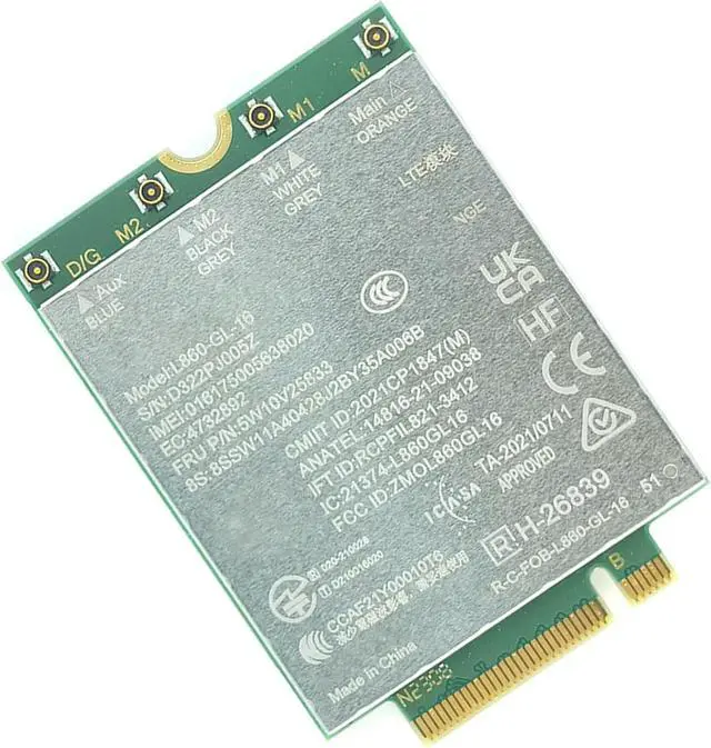 Main image of L860-GL-16 4G LTE And WCDMA Compatible Networking Card With Form Factor For L13 P14S P16 T14 T16 PC Use Laptop Desktop Tablets