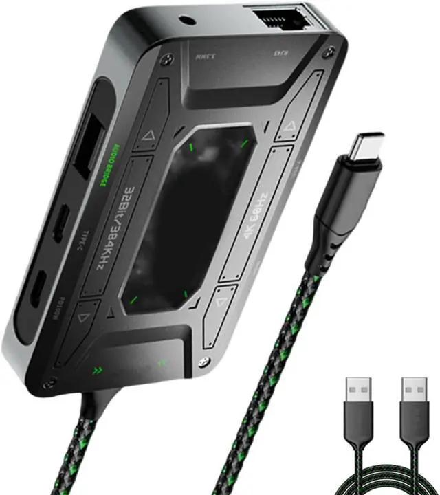 Alt view image 5 of 7 - 7 Port Adapter 5Gbps for DS7 USB C Earphones Devices 1000Mbps PD100W Multiple Function for Office and Home Use5