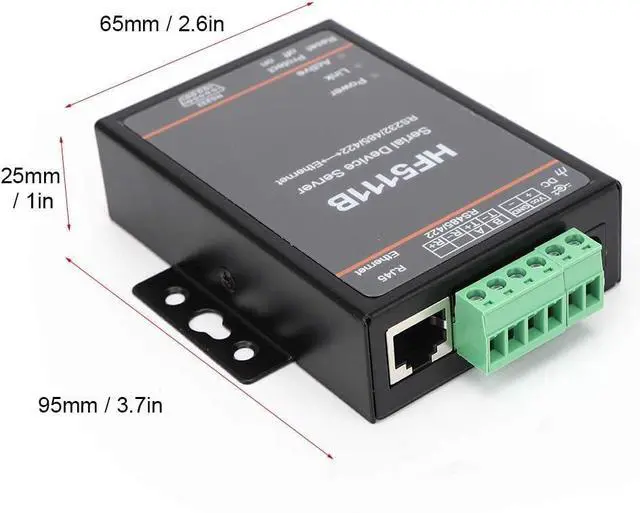 Alt view image 3 of 7 - Serial Server with RJ45 Ethernet Interface, RS232 / RS485 / RS422 3 - in - 1, Industrial Grade DTU - High Speed Data Transmission, Secure Encryption, Easy Web Configuration