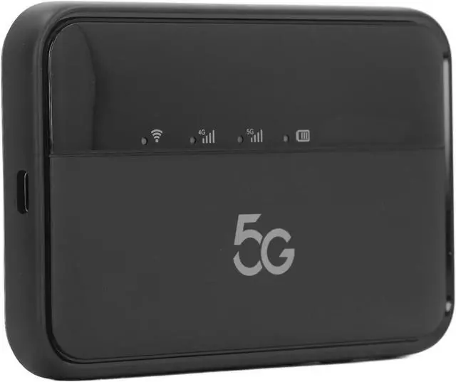 Alt view image 4 of 7 - Generic 5G WiFi6 Mobile Hotspot for Travel Support 16 Devices, High Speed Connection, Rugged Design, Long Battery Life, for Outdoors Enthusiasts, ABS Black 5.3x3.1x0.6in