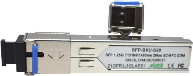 Alt view image 6 of 6 - 1000BASE DWM BIDI SFP T1310nm/R1490nm 20KM LC/SC SFP Transceiver DOM (Color : 1 Pairs SC)