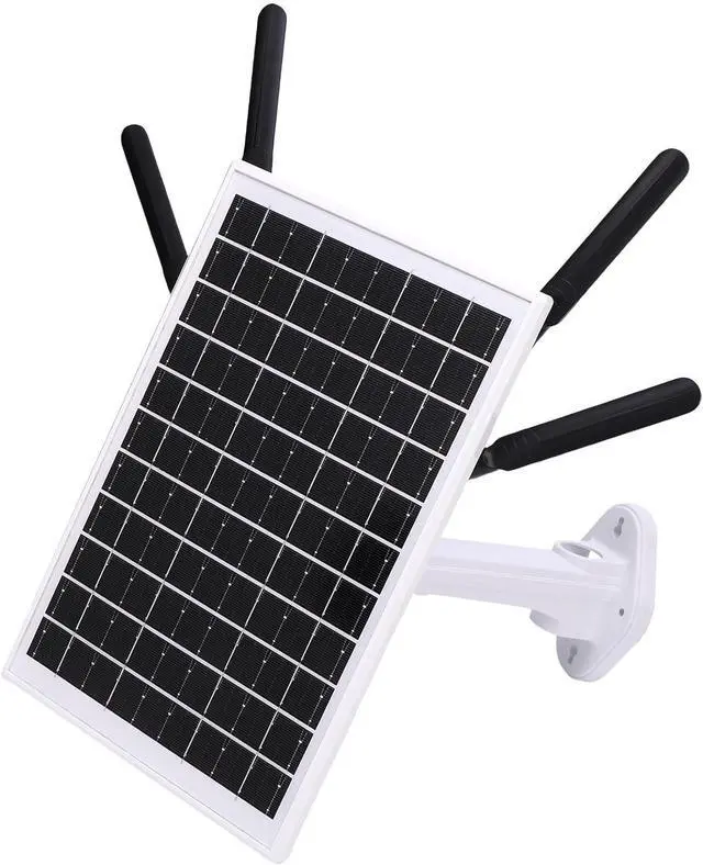 Alt view image 2 of 7 - Yunseity Solar WiFi Repeater Router Extension Modem 4G LTE 18000mAh Battery IP66 for Remote Monitoring (Black Antennae)