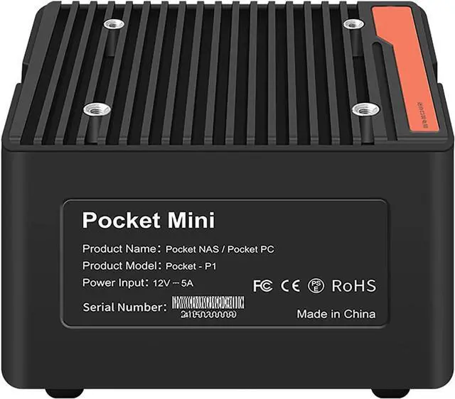 Alt view image 5 of 7 - 4 x NVMe Mini NAS Server, 4 Bay NAS N150 Pocket PC with Dual i226-V 2.5GbE LAN,Dual HDMI 2.0,USB3.2 Gen2,Support BT5.4/WiFi6/WiFi7 (Intel N150, NO RAM NO SSD)
