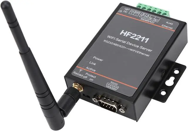 Alt view image 5 of 7 - Cocoarm Serial Server RS232 RS485 RS422 Ethernet Converter Module Network Converter Adapter HF2211 WiFi Ethernet DTU 5-36VDC with 230400 BPS for IP Telnet Modbus