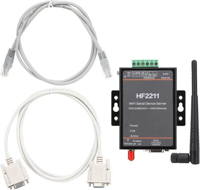 Alt view image 5 of 7 - Serial Port Server Ethernet Converter RS232 RS485 RS422 Gateway with MIPS MCU 5 36VDC Wide Voltage Range for Industrial Automation Network Communication